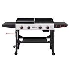 Royal Gourmet Propane Gas Grill Griddle  4-Burner Combo Outdoor BBQ