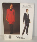 Vogue Bill Blass 1457 Jacket, Skirt & Pants Pattern Misses 12-16 Uncut Free Ship