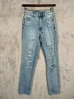 Ksubi Jeans Womens Size 24 Blue Disstressed Rips High Waisted