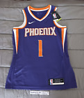 Phoenix Suns Devin Booker #1 Nba Purple Orange Nike Swingman Jersey Adult MEDIUM