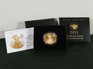 2021-W American Gold Eagle TYPE 2 One Ounce Gold PROOF 1 Oz Coin 21EBN IN HAND!