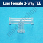 Luer Lock ALL FEMALE TEE 3-Way Fitting Adapter Connector Joiner Coupling T Port