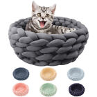 Pet Dog Puppy Cat Bed Basket House Knitted Calming Sleeping Beds Kennel Nest