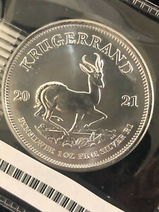 2021 South African Krugerrand 1 oz Silver Coin BU .999 Fine Silver - IN STOCK!!