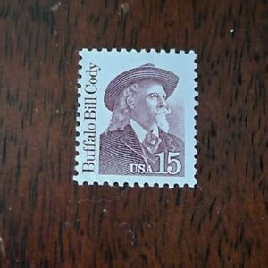 Buffalo Bill Cody USA 15 Cent Postage Stamp Perforated Edges