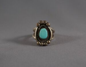 Old Pawn Navajo Turquoise Ring  Size 8