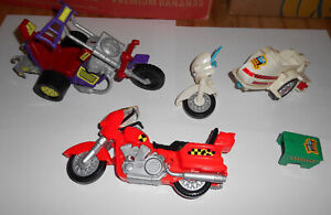 Crash Test Dummies Parts Lot Dash Chopper Motorcycle, Bot Hauler, Slam Cycle