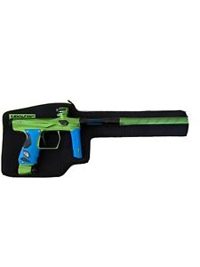 New “Never Used” Shocker AMP Paintball Marker Speedball Gun Lime/Blue Gun