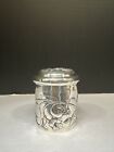 Victorian Solid Sterling Silver Lidded Tea Caddy Box Pot William Comyns 1902