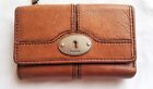 FOSSIL Vintage Maddox Trifold Beige Genuine Leather Wallet *EXCELLENT*