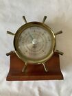 Swift Instruments Variable Thermometer Humidity, Barometer Brass Ship Wheel Vntg
