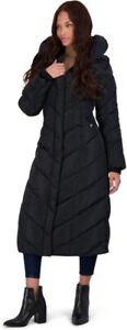 Steve Madden Women's Long Chevron Maxi Puffer Coat XL