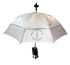 PGA Wives GustBuster Spectator Golf Umbrella Seat Stick Chair Silver USED