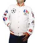 Personalized YA Paris 2024 Olympics Off-White Wool  Varsity Jacket For Unisex