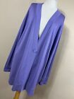 Coldwater Creek 2X Cardigan Sweater Lilac Long Lightweight Button Down Front B3