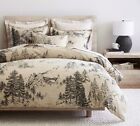 New ListingPottery Barn Rustic Forest Full /Queen Duvet Cover Cotton Linen Blend