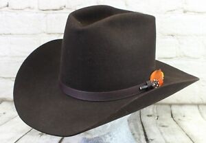Vintage Resistol 3X XXX Beaver Self Conforming Cowboy Hat Size 7 1/4 Brown