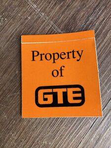 New But Vintage Property Of GTE Reflective Payphone Phone Booth ￼Stickers￼ Sign