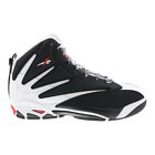 Reebok The Blast Mens Black Leather Lace Up Athletic Basketball Shoes