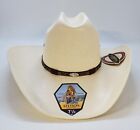 Stetson 10X RODEO Natural ROUND OVAL CATTLEMAN Straw Hat Men's Size 7  1/2