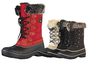 Women Insulated Waterproof Winter Snow Boots Zip Up Faux Fur Lined Boots