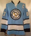 Sidney Crosby Pittsburgh Penguins Blue & White 1968-'71 Throwback CCM NHL Jersey