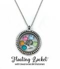 My Family Tree Birthstone Floating Locket Mothers Day Mom Charm Necklace