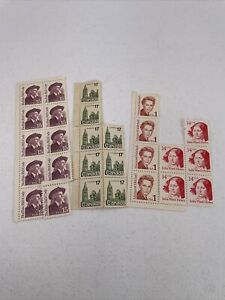 Vtg Stamp Lot US Unused Buffalo Bill Cody, Julia Ward Howe, Margaret Mitchell, +