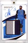 2020-21 Panini Immaculate VINCE CARTER RED Game Worn PATCH AUTO /5 Dallas