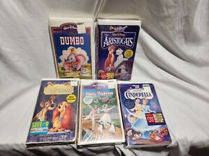 Walt Disney VHS Tapes Lot of 5 Masterpiece -  the classics & More New Sealed