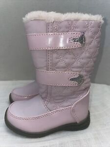 Totes Kids Kylie Fleece-Lined Winter Snow Boots Youth Size 5 Pink