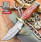 New ListingHandmade Hunting Skinner Knife Twist Damascus Hard Wood Hiking Minature