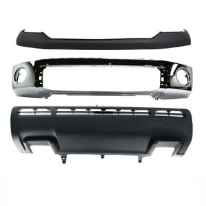 Set of 3 Front Bumper With Bumper Cover & Valance Panel Fits 10-13 Toyota Tundra