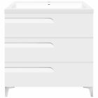 30 W Freestanding Modern White Vanity LV7B-30W with Square Sink Top