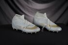 Soccer Shoes by Yovksi, White with Gold Trim, NEW, US Size 11.5