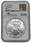NGC 2021 MS70 Type 1 American Silver Eagle with Mercanti Label First Release