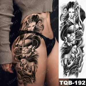 Tattoo Waterproof Temporary Tatto Sticker Gun Waist Leg Body Art Full Fake Women