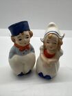 Vintage Dutch Boy And Girl Couple Ceramic Salt And Pepper Shakers Set Japan