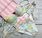 Victoria's Secret Swim Twist Removable Push-Up Bikini Side Tie Bottom Set floral