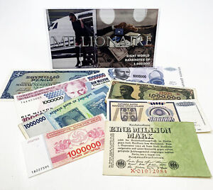 Millionaire: Banknotes with Denominations of 1,000,000 COA & Folder Included