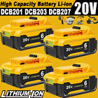 1-4×Lithium Ion Battery replace For DeWalt 20V 20 Volt Max 6.0/5.0/3AH DCB206-2