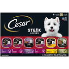 (36 Pack) CESAR Wet Dog Food Steak Lovers Variety Pack with Real Meat, 3.5 Oz.