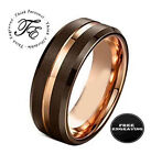 Custom Engraved Men's Brass Copper Tungsten Promise Ring - Handwriting Ring