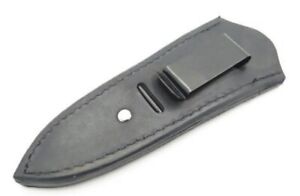 Back Clip Dagger Fixed blade Knife Black Leather Handmade Sheath Holster Knife