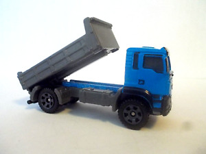 Matchbox MAN TGS Dump Truck Blue Diecast Loose