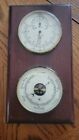 Bey Berk Brass Barometer with Thermometer and Hygrometer on 11