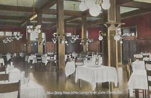 Postcard Main Dining Room Witter Springs Hotel Lake County CA
