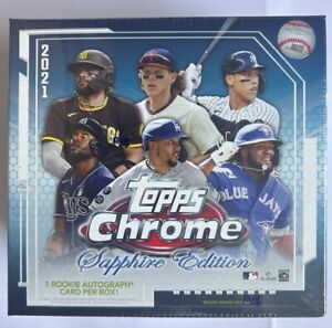 Topps 2021 Chrome Baseball Sapphire Edition Sealed Hobby Box