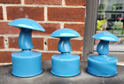 Viking Glass Mold Mushrooms Georgia Blue Mould Set Of 3 Three On Fonts