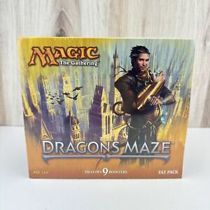 DRAGON'S MAZE MtG Magic FAT PACK (Bundle) Card Box 9 Booster Packs SEALED